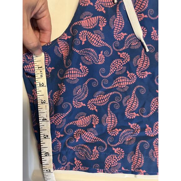 Chubbies Mens Board Shorts Large Swim Trunks Seahorse Blue Pink Drawstring EUC - Picture 12 of 12